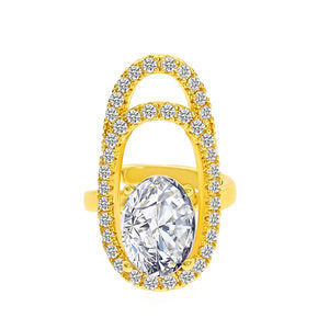 Wholesale Micro-inlaid Zircon Cover Ring Wearable False Nail Patch Ring Detachable Fashion Accessory